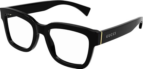 gucci gg1138o-001 black square unisex eyeglasses|Gucci GG1138O Square Glasses .